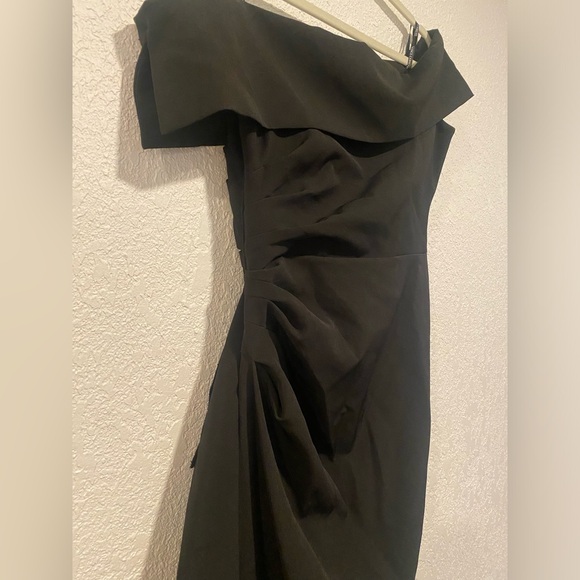 Vince Camuto Black Evening Dress with side slit - Picture 2 of 8
